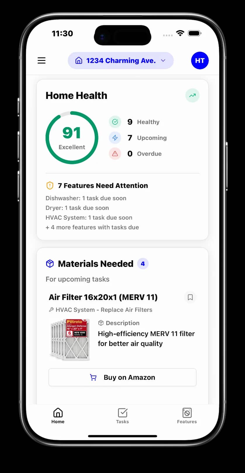 HomeBeacon mobile app
